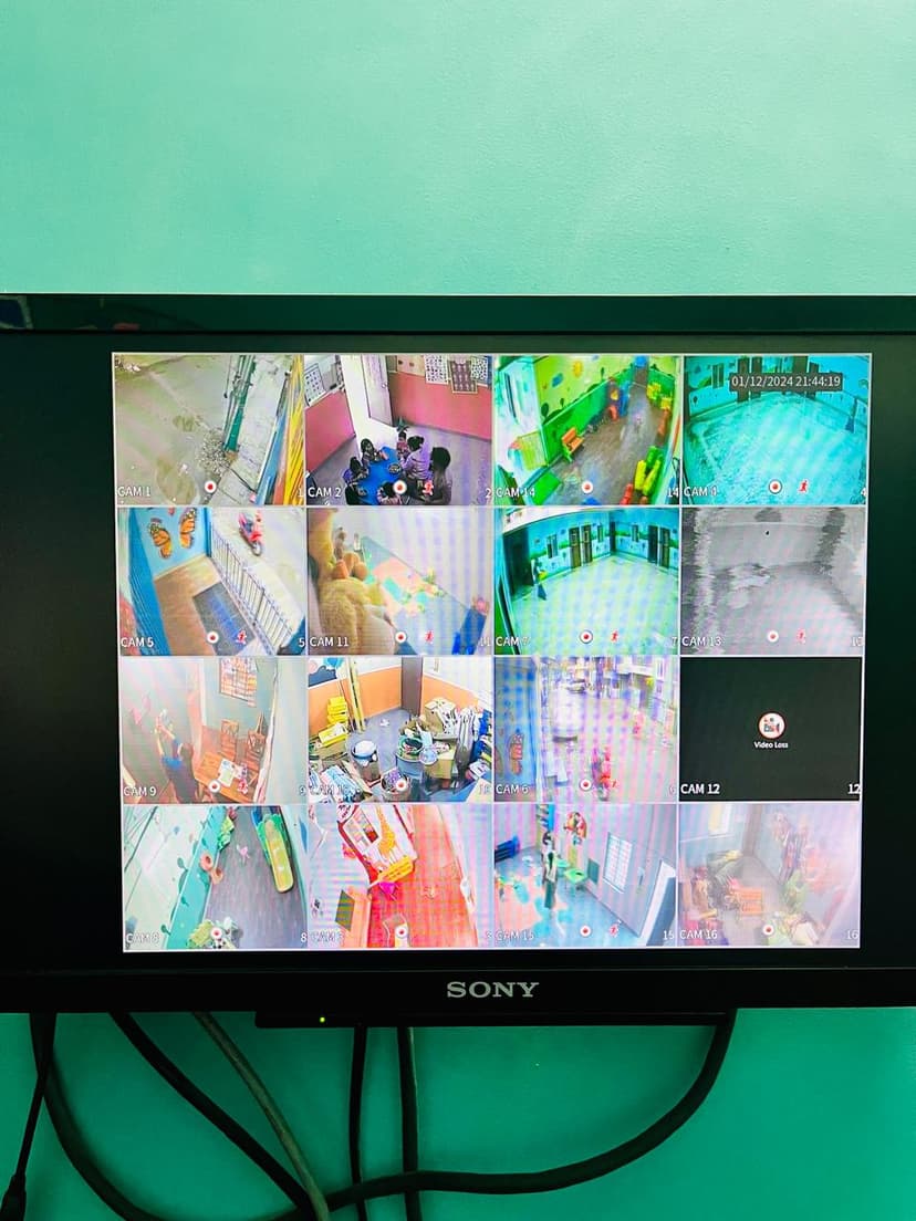 CCTV monitoring system at Kidzee Kasavanahalli ensuring complete child safety and security